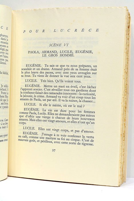 Le théatre complet de Jean Giraudoux. Pour Lucrèce-Édition originale. L'apollon …