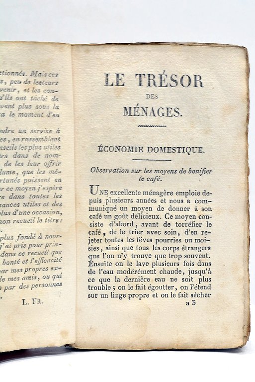LE TRESOR DES MENAGES. Recueil des Expériences intéressantes et utiles, …