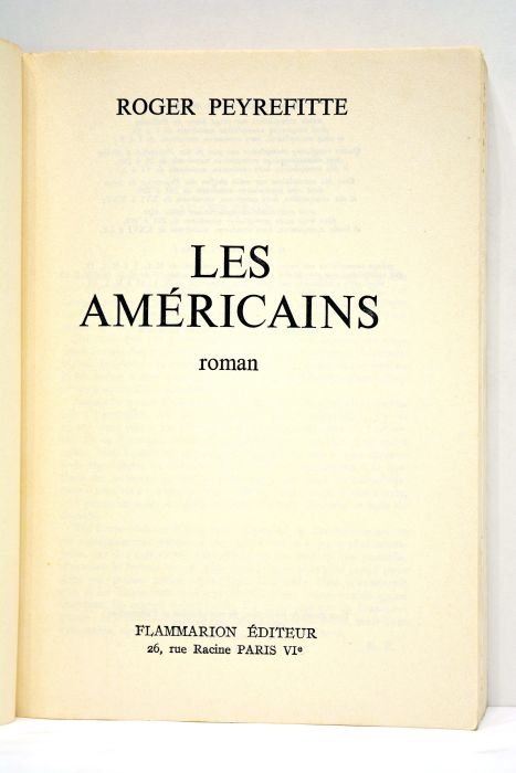 Les américains. Roman.