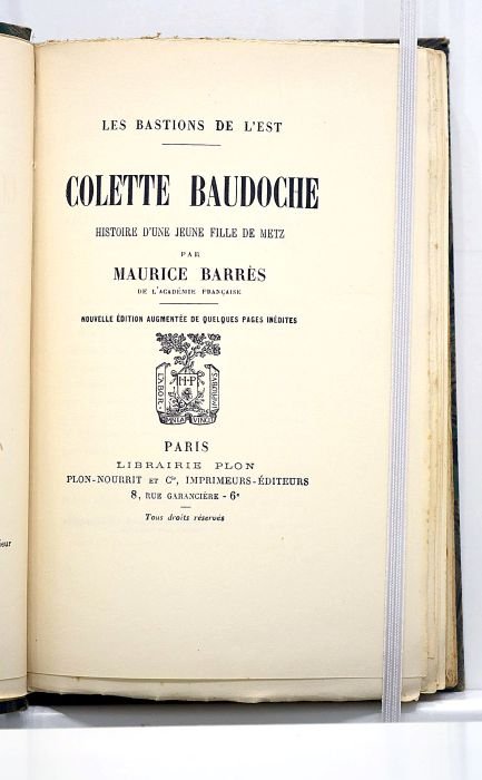 Les bastions de l'est. Colette Baudoche. Histoire d'une jeune fille …