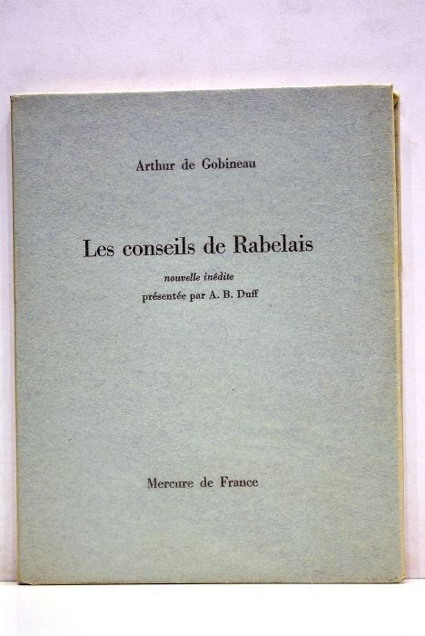 Les conseils de Rabelais. Nouvelle inédite présentée par A. B. …