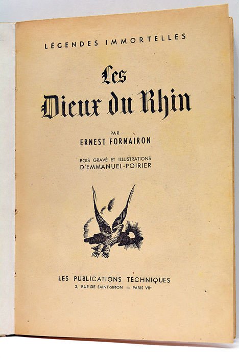 Les Dieux du Rhin. Bois gravé et illustrations d'Emmanuel-Poirier.