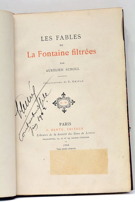 Les Fables de La Fontaine filtrées. Illustrations de E. Grivaz.