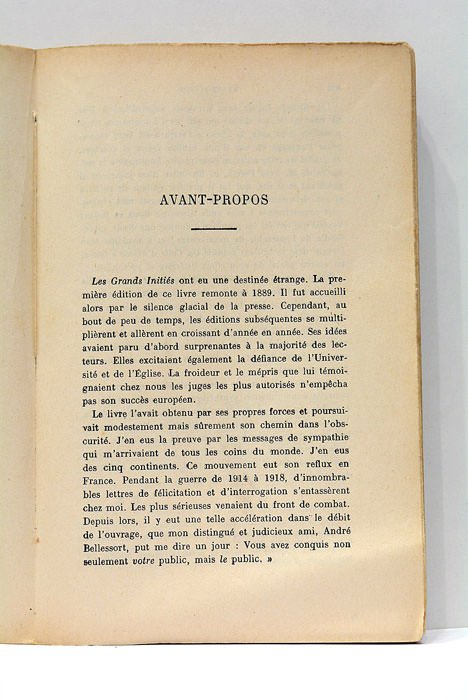 Les Grands Initiés. Esquisse de l'Histoire Secrète des Religions. Rama …