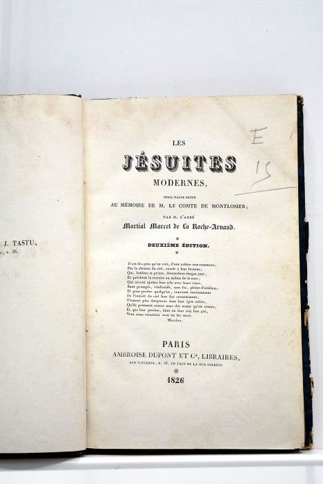 Les jésuites modernes, pour faire suite au Mémoire de M. …