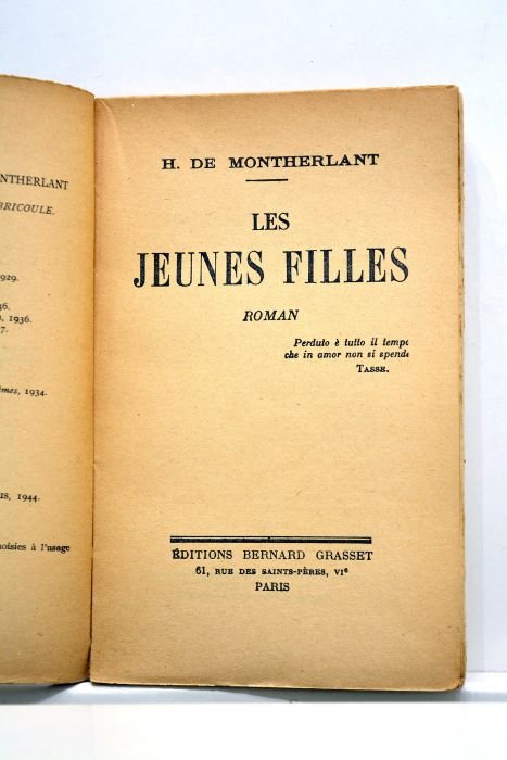 Les jeunes filles. Roman.