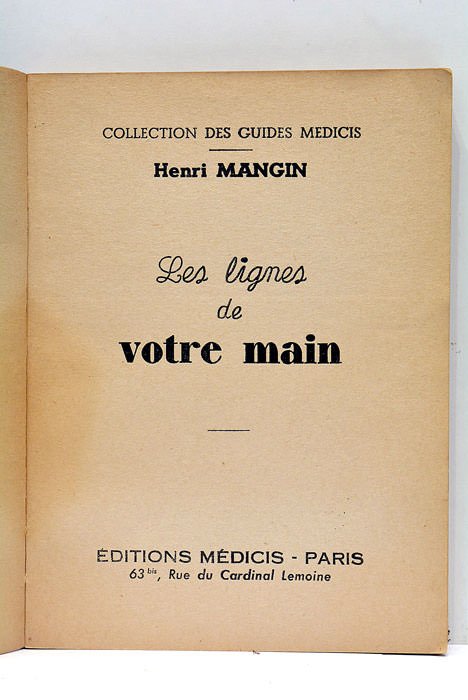 Les lignes de votre main.