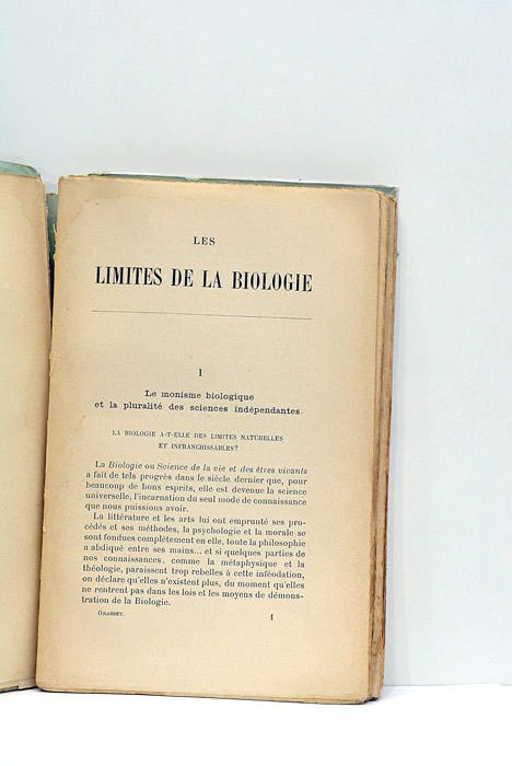 Les limites de la biologie.