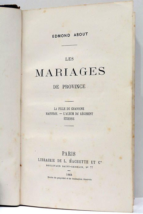 Les Mariages de Province.