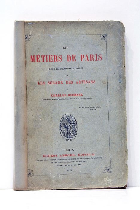 Les Métiers de Paris d'après les ordonnances du Châtelet avec …