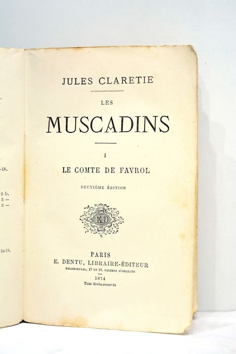 Les Muscadins. I. Le Comte de Favrol. Deuxième édition.