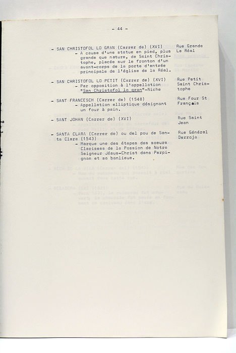 Les Noms des Rues de Perpignan.