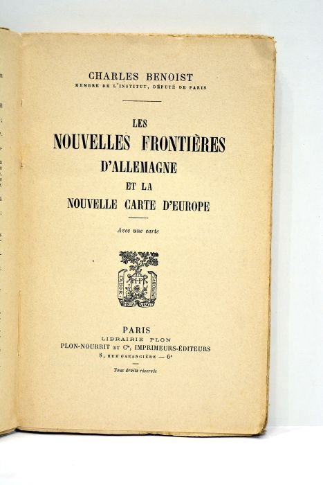 Les nouvelles frontières d'Allemagne et la Nouvelle carte d'Europe. Avec …