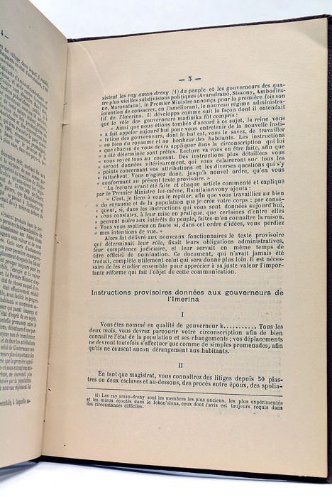 Les Réformes de 1889. Autonomie des Fokon'olona et Règlement des …