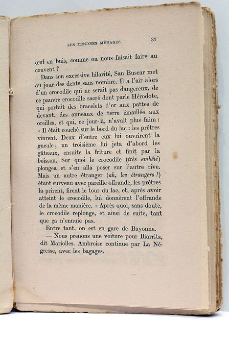 Les tendres ménages. Roman.