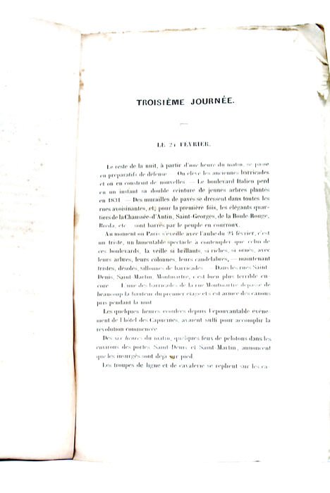 Les trois journées de Février.