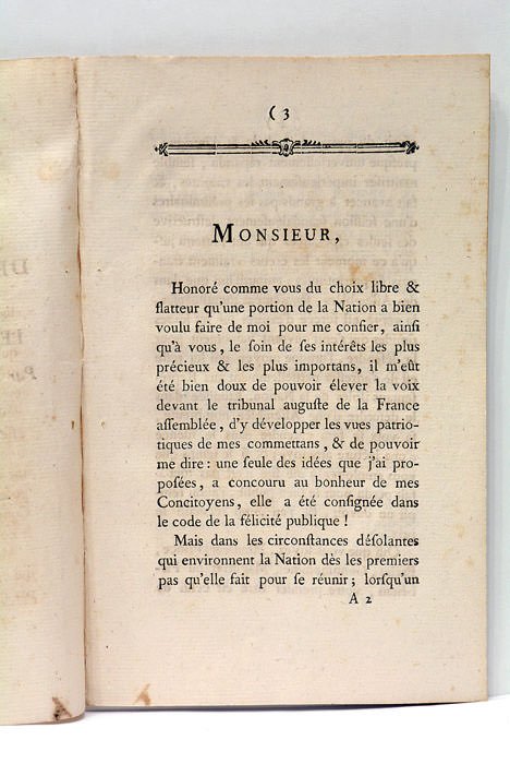 LETTRE à chacun de MM. Les députés composant les États-Généraux, …