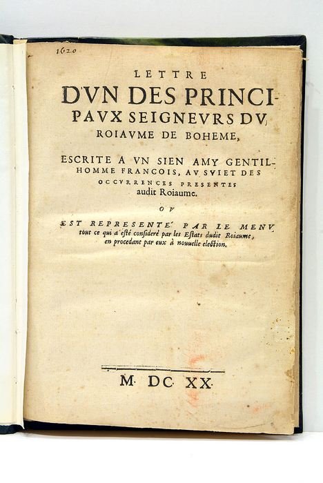 LETTRE d'un des Principaux Seigneurs du Roiaume de Boheme, escrite …