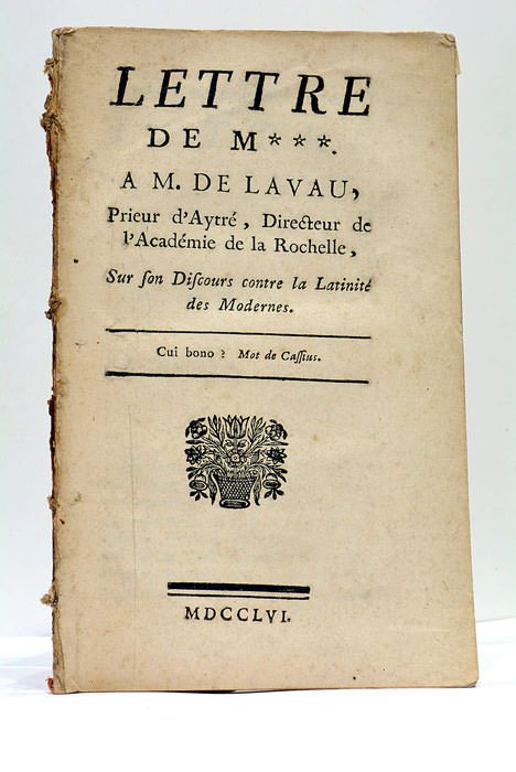 Lettre de M. à M. de Lavau sur son Discours …