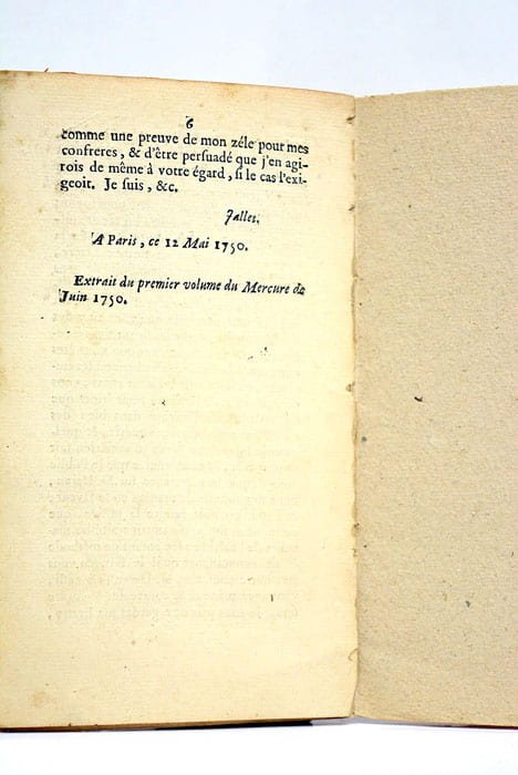Lettre de M. Jallet, Maître en Chirurgie à Paris, à …
