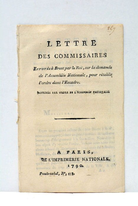Lettre des Commissaires envoyés à Brest par le Roi, sur …
