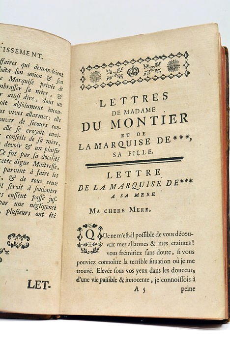 Lettres de Madame Du Montier et de la Marquise de***, …