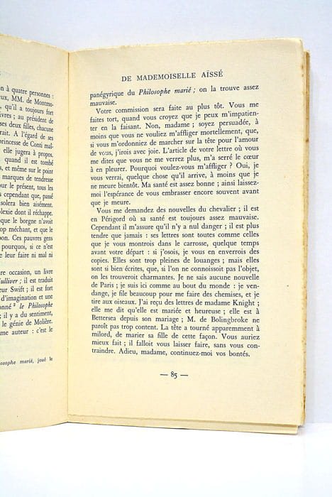 Lettres de Mademoiselle Aïssé à Madame Calandrini.