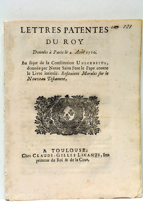 LETTRES PATENTES du Roy, données à Paris le 4. Août …
