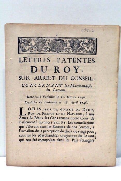 Lettres patentes du Roy, sur l'arrest du Conseil, concernant les …