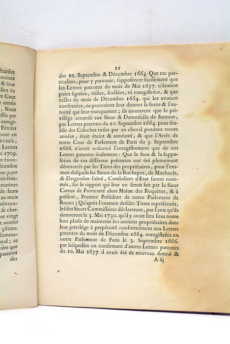 LETTRES PATENTES qui maintiennent à Perpétuité les Propriétaires du Privilège …