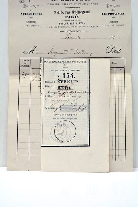 LIBRAIRIE ANCIENNE. BON DE COMMANDE.