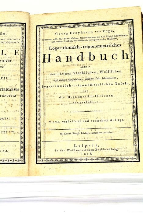 Logarithmisch-Trigonometrisches Handbuch anstatt der kleinen Vlackischen, Wolfischen und andern dergleichen, …
