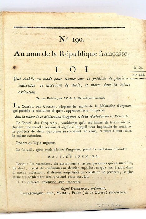 LOI. Au nom de la République française. Nº 190. Qui …