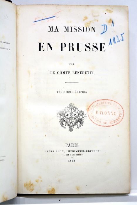 Ma mission en Prusse. Troisième édition.