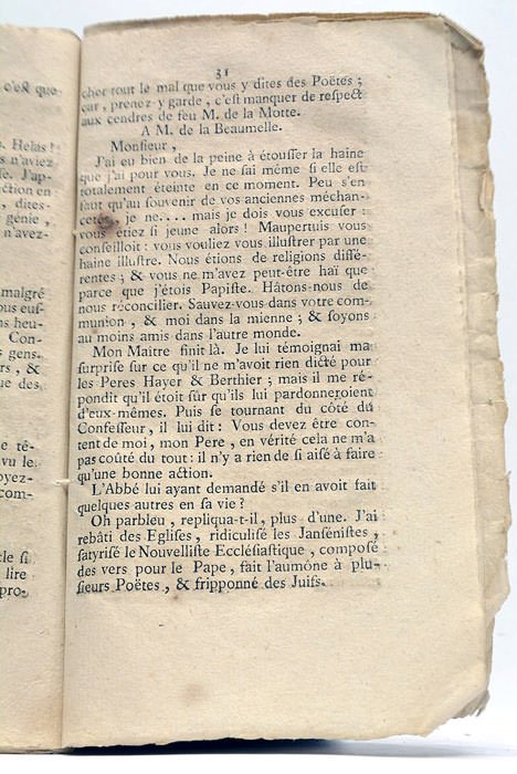 Maladie, Confession, Mort de M. de Voltaire, et ce qui …