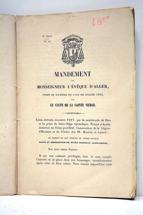 Mandement pour le Carême de l'An de Grâce 1858, sur …