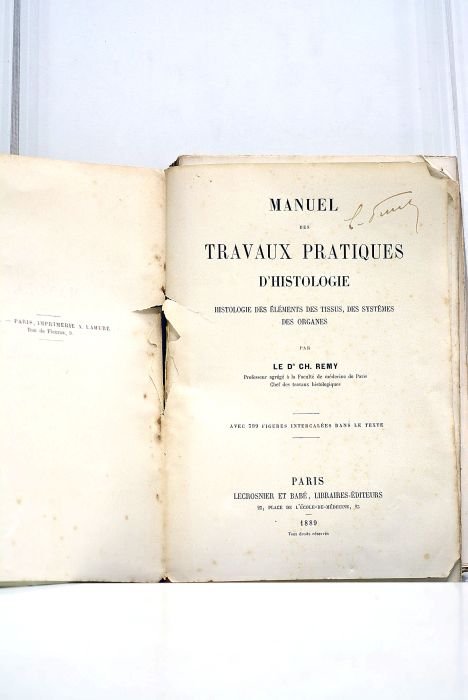 Manuel des travaux pratiques d'histologie. Histologie des éléments des tissus, …