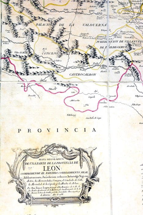 Mapa Geográfico de una parte de la provincia de León: … | Immagine Gallery 1