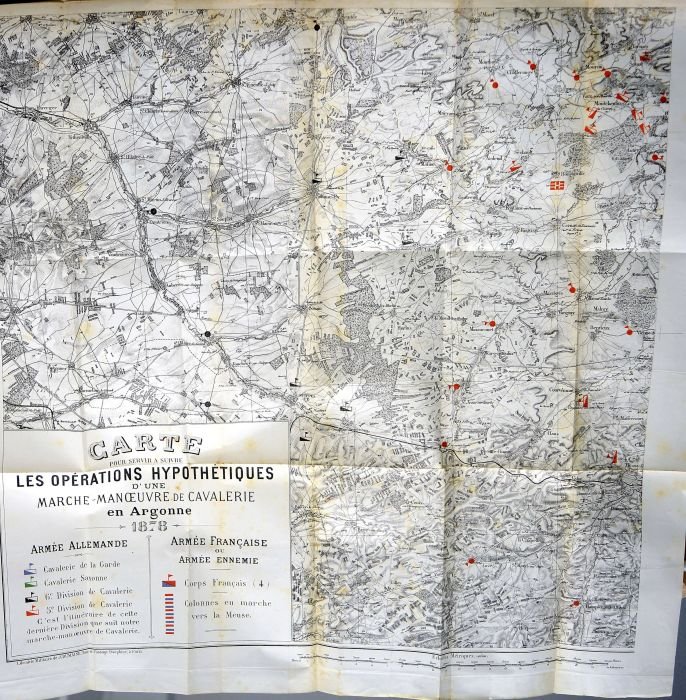 MARCHE-MANOEUVRE (Une) de cavalerie en Argonne. 1878. Opérations hypothétiques. Avec …