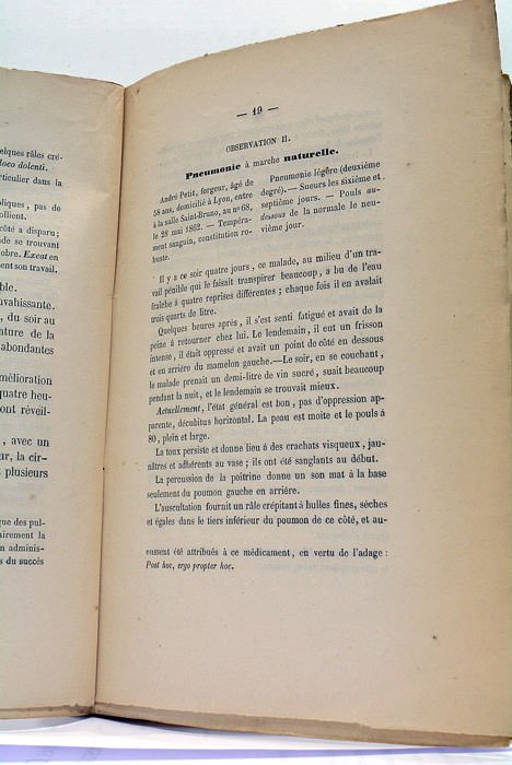 Marche naturelle de la pneumonie franche étudiée par des faits …