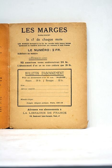MARGES (Les). Tome XXVIII. Nº-14.