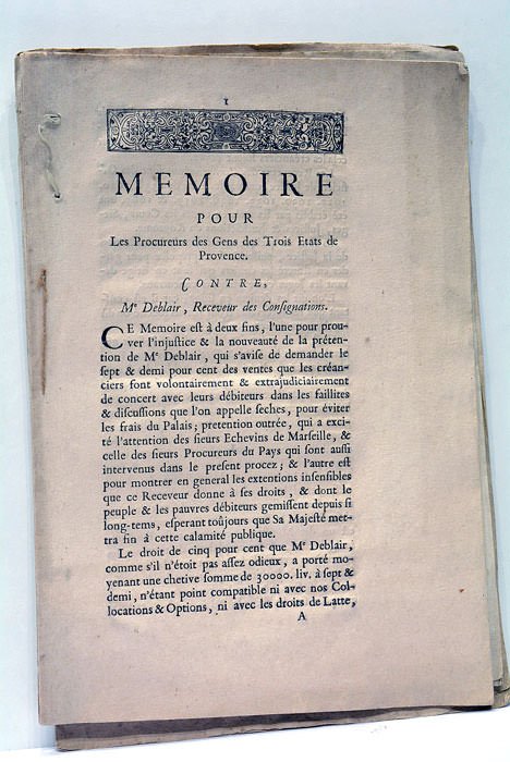 MEMOIRE pour les procureurs des gens des Trois Etats de …