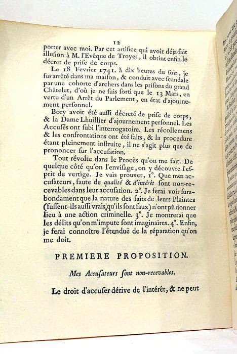 MEMOIRE pour Philippe Biancolelli de Boismorant, Conseiller du Roi et …