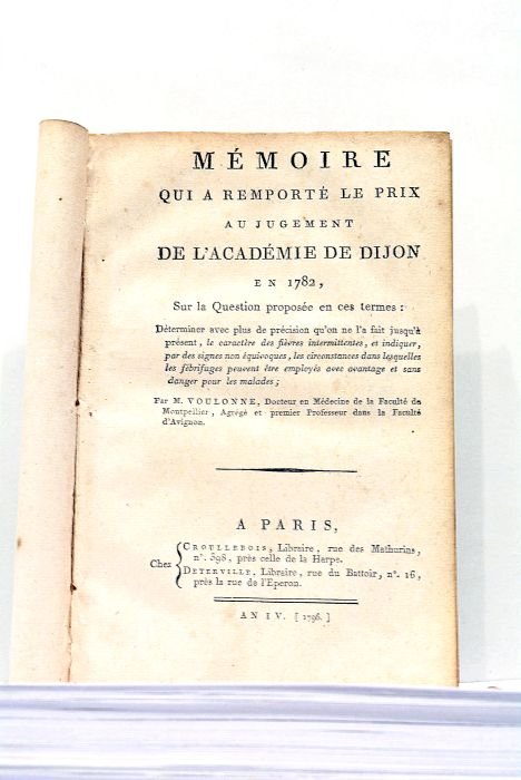 Mémoire qui a remporté le Prix au Jugement de l'Académie …