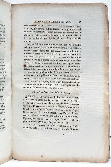 Mémoire sur la topographie médicale du IVe Arrondissement de Paris. …