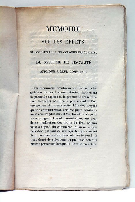 Mémoire sur les effets désastreux pour les Colonies Françaises du …