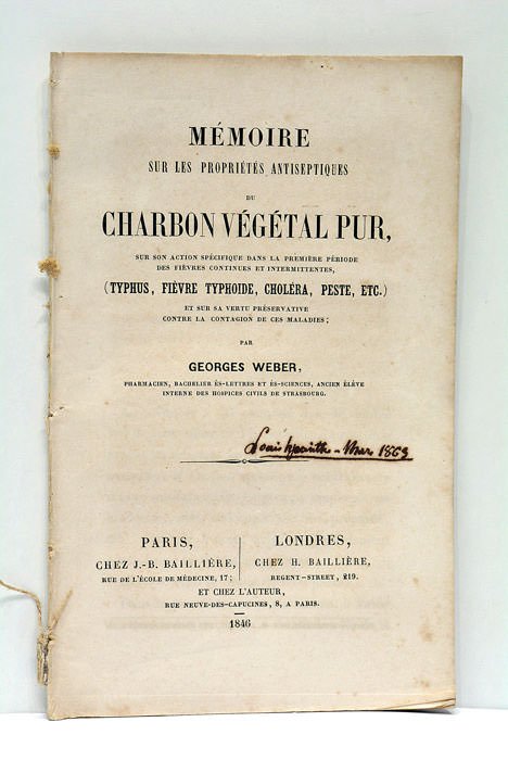 Mémoire sur les propriétés antiseptiques du charbon végétal pur, sur …