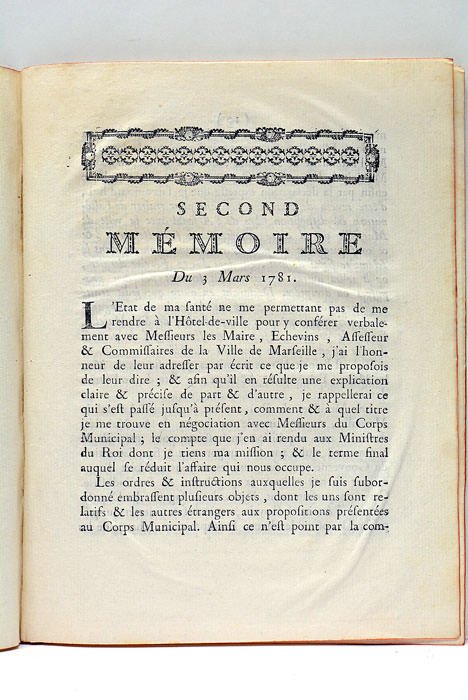 Mémoires adressés à l’Hôtel-de-Ville de Marseille, le 10 février, les …