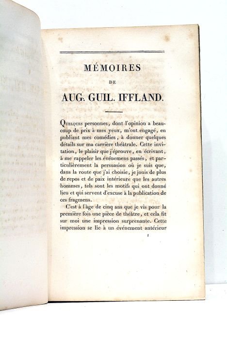 Mémoires de Aug. Guil. Iffland, auteur et comédien allemand. Avec …