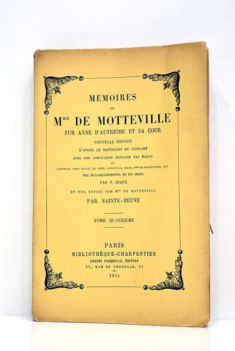 Mémoires de Mme de Motteville sur Anne d'Autriche et sa …